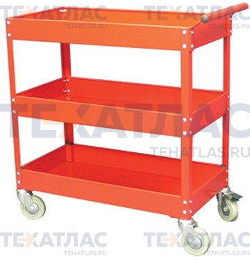 Licota ATS-4077 Тележка с тремя открытыми полками красная