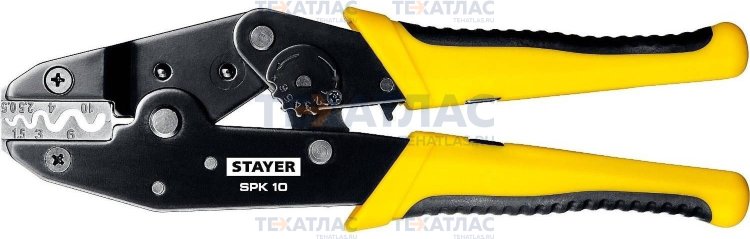 SPK-10 пресс-клещи для медных наконечников и гильз 0.5 - 10 мм.кв, STAYER Professional Stayer