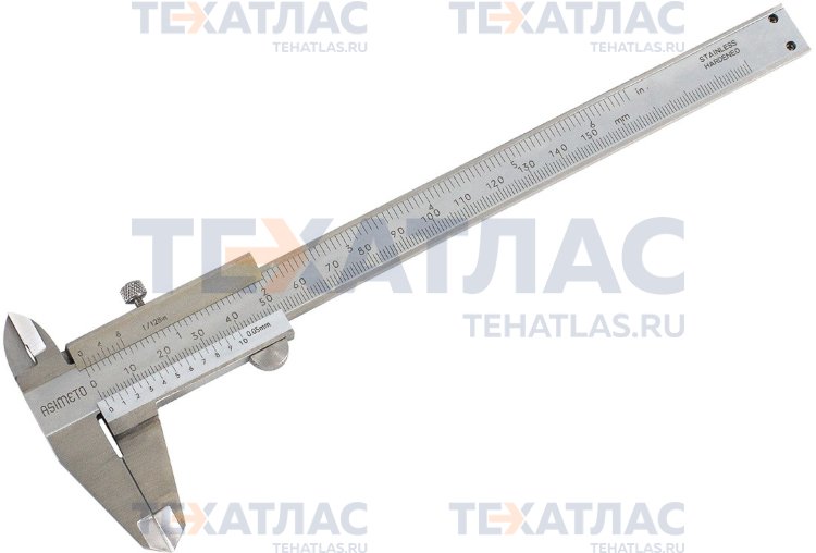 ASIMETO 341-06-2 Штангенциркуль нониусный 0,05 мм, 0-150 мм, с цилиндрическим глубиномером d1.8 мм ASIMETO 341-06-2 Штангенциркуль нониусный 0,05 мм, 0-150 мм, с цилиндрическим глубиномером d1.8 мм