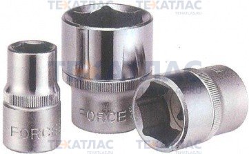 Force 52512 1/4" Головка 6гр 12 мм, L=25 мм