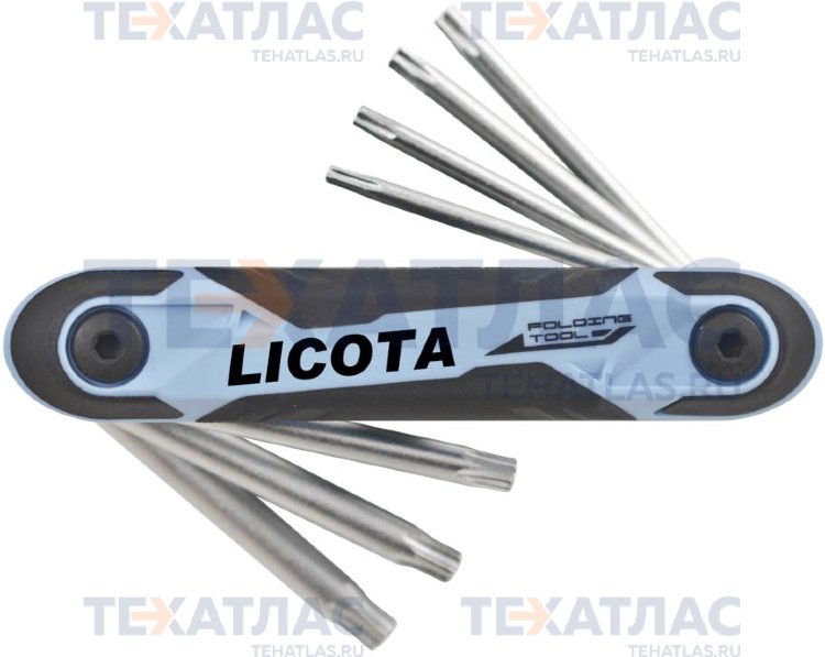 Licota FX1S071D2CV Набор складных ключей Torx, 7 пр.,  T10-T40