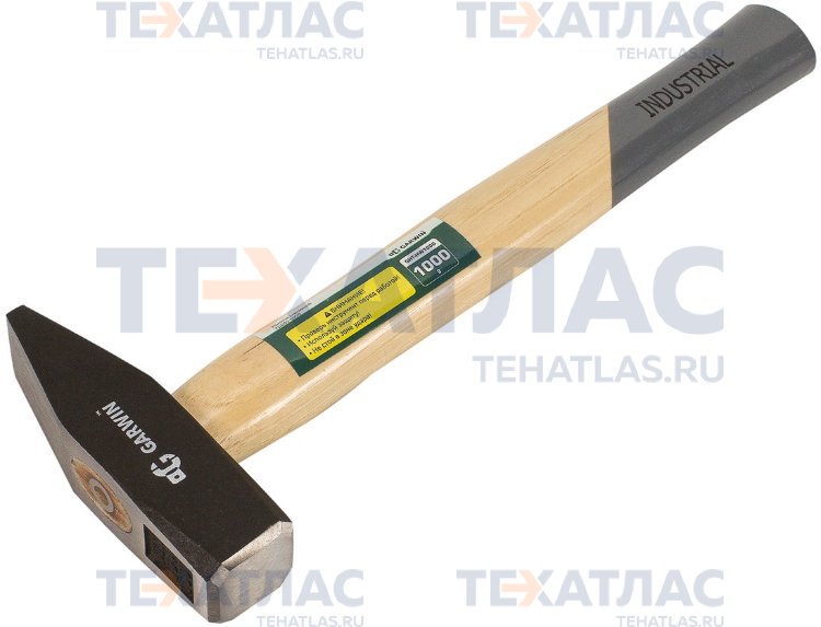 GARWIN GHT-HW1000 Молоток слесарный Garwin INDUSTRIAL с рукояткой из дерева гикори, 1000 г