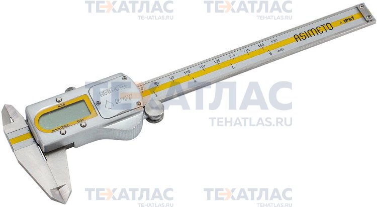 ASIMETO 305-08-2 Штангенциркуль цифровой 0,01 мм, 0–200 мм, IP67