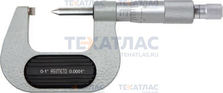 ASIMETO 131-01-4 Микрометр для измерения высоты обжима 0,01 мм, 0-25 мм, тип E
