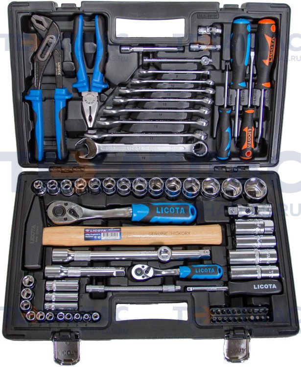 Licota ALK-8016F Набор инструмента 1/4" и 1/2" 6гр. 81 предмет